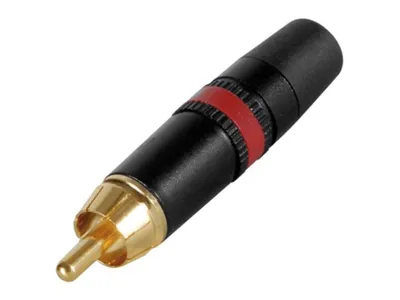 Produktbild von Rean by Neutrik NEUTRIK - CINCHSTECKER (RCA) - VERGOLDETE KONTAKTE - ROTER MARKIERUNGSRING
