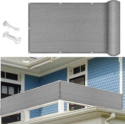 Obrázek produktu pro Balkonová roleta – soukromý paraván – kryt na balkon – ochrana před zvědavými pohledy – 45 x 200 cm – šedá