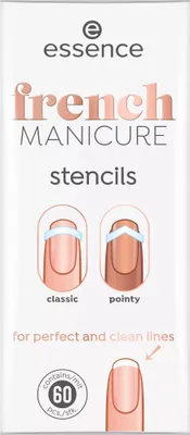Obrázok produktu pre Essence french MANICURE stencils, Biela, 60 kusov, Nemecko