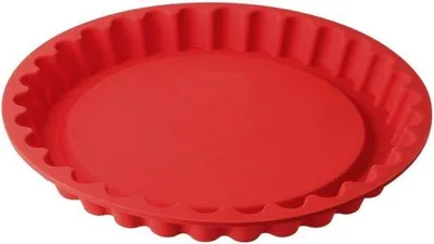 Produktbild von Famanu Silikonbackform Ø 28 cm für Quiche und Obstkuchen - rot