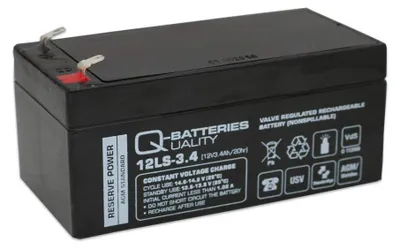 Immagine prodotto di Q-Batteries 12LS-3.4 Batteria al piombo da 12V 3,4Ah / AGM VRLA con VdS