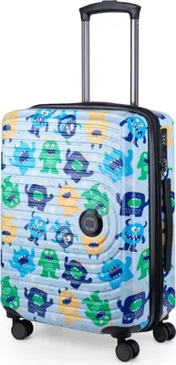 Produktbild von HAUPTSTADTKOFFER Mitte - Handgepäck Trolley erweiterbar Koffer 4 Rollen 55x40x23 cm Cary-On suitcase Hand Luggage 55 L Hardcase Bordgepäck Lufthansa EasyJet Eurowings, travel bags XL Dehnfalte,MONSTERS