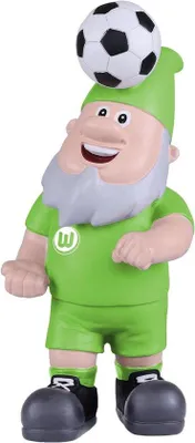 Immagine prodotto di Gnomo da giardino del VFL Wolfsburg al pallone principale - Prodotto in licenza ufficiale