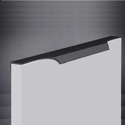 Image de Poignée de meuble profil en aluminium Entraxe 347x16x40mm Noir Mat Lot de 25