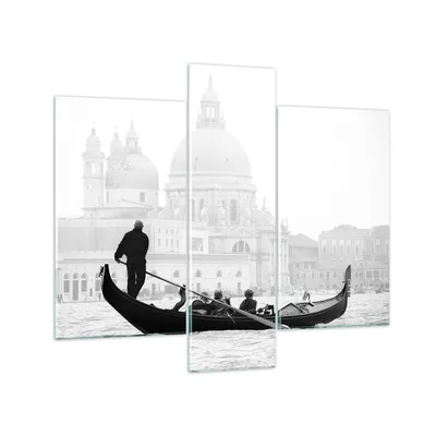 Produktbild von Bilder auf glas - Venedig Basilika - 95x80cm - Glasbilder - Wandbilder - Kunstdruck - zum Aufhängen bereit - Wanddekoration aus Glas - Glas Bilder - Wandbild auf Glas - 3 Teile - GCB95x80-3563