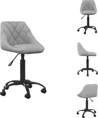 Produktbild von vidaXL Bürostuhl Hellgrau Samt -  Bürostühle