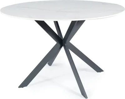Zdjęcie produktu dla Stół okrągły TALIA 120x120 biały/czarny
