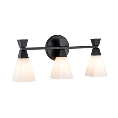 Immagine prodotto di Applique da bagno Bowtie, nero opaco, 3xG9x3W, metallo, dimensioni: 24,8x57,2x10,2 cm, IP44, Elstead