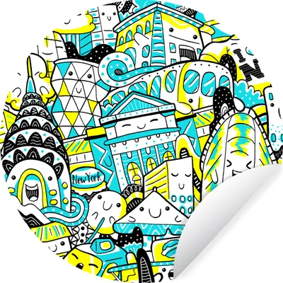 Produktbild von MuchoWow® - Mauerkreis - Wand Bilder - Wandsticker - Wohnzimmer Dekoration - Dekoration für die Wände - Aluminium - Babyzimmer