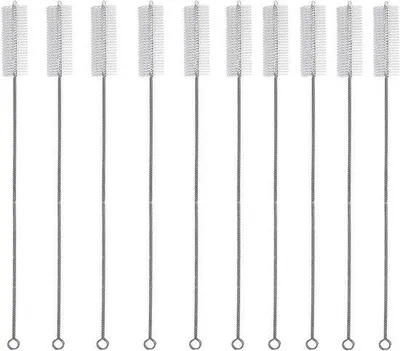 Productafbeelding van 150 x 25 mm 12 stuks Reageerbuisborstels Melkslangborstel Slangborstel Reinigingsborstels Rietjesborstels Stroborstels Reageerbuisborstel Flesborstel Rietjesborstel