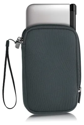 Produktbild von kwmobile Tasche kompatibel mit Nintendo 3DS XL - Handheld Spielekonsole Neopren Hülle in Grau