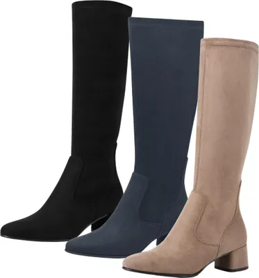Produktbild von MARCO TOZZI Damen Stiefel aus weichem Textil mit kleinem Blockabsatz 2-25524-43, Größe:39 EU, Farbe:Grau