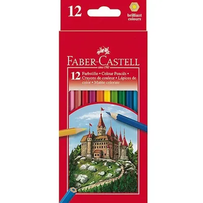 Immagine prodotto di Matite colorate Faber-Castell 111212 CASTLE, 12 colori assortiti in scatola di cartone
