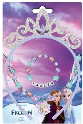 Zdjęcie produktu dla Zestaw biżuterii Disney Frozen dla dziewczynek Biżuteria dziecięca z naszyjnikiem, pierścionkiem i bransoletką