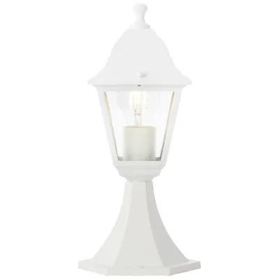 Produktbild von Pollerlampe, 37 x 17 x 15 cm, E27, max.60 W, IP44, Metall/Glas, weiß