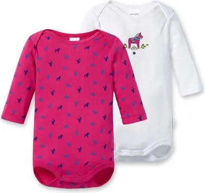 Produktbild von Schiesser  - Mädchen Babybody langarm Doppelpack Gr. 62