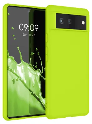 Produktbild von kwmobile Handyhülle für Google Pixel 6 Hülle - TPU Case - Kabelloses Laden - Schutzhülle Cover in Neon Gelb
