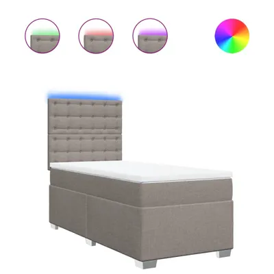 Produktbild von Boxspringbett mit Matratze Taupe 80x200 cm Stoff