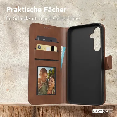 Produktbild von EAZY CASE Business Hülle für Samsung Galaxy A55 klappbar, Premium Kunstleder Handyhülle mit Kartenfach