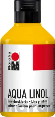 Produktbild von Marabu Aqua-Linoldruckfarbe mittelgelb 021 250 ml
