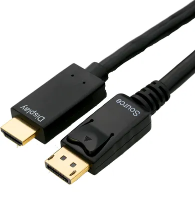 Produktbild von DisplayPort auf HDMI Kabel, 4K@30Hz, 2 m, schwarz