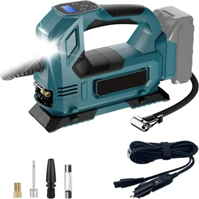 Produktbild von Akku-Luftkompressor für Autoreifen mit LED-Licht, Digitalanzeige und 130 PSI - Keine Batterie