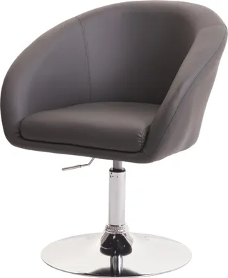 Obrázek produktu pro Jídelní židle HWC-F19, kuchyňská židle otočná židle lounge chair, otočná výškově nastavitelná  Imitace kůže šedá