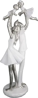 Zdjęcie produktu dla Gilde Figur, Familie, "Familienzeit", Kunstharz, weiß, VE 1, L. 10.5 cm, B. 15 cm, H. 37 cm 79790 4063387797907