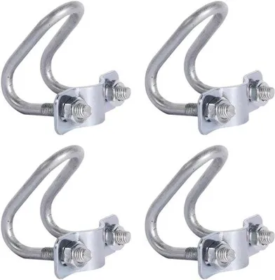 Produktbild von Klemmen 4er Set - U-förmige Befestigung - 32 x 32 mm - Silber