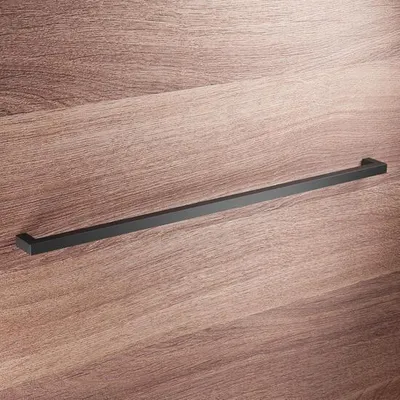 Immagine prodotto di Maniglia per mobili in acciaio inossidabile, distanza tra i fori di 640 mm, finitura nera opaca