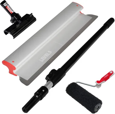 Produktbild von LEVEL5 TrockenbauSet Spachtel Flächenspachtel 60cm Rollwalze Adapter Stiel 5-805