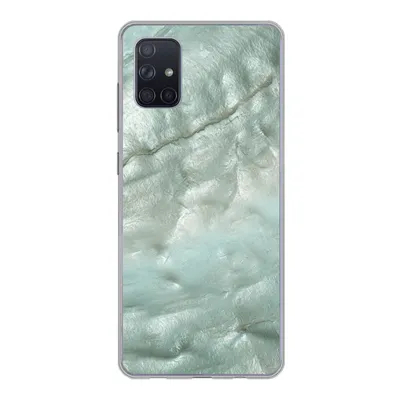 Produktbild von MuchoWow® Handyhülle Schutzhülle Hülle für Samsung Galaxy A71 Natursteine - Grün - Perlmutt Silikon Softcase Handy Hülle - Kartenbesitzer