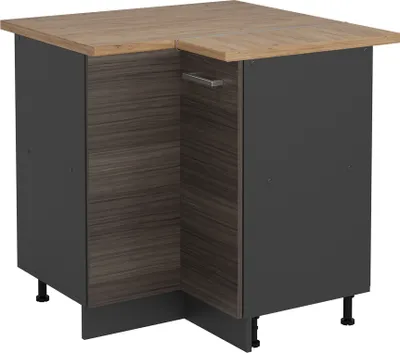 Produktbild von Eckunterschrank Vicco R-Line Edelgrau 75.6 cm , AP Eiche, Model 53784