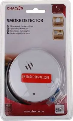 Obrázok produktu pre Chacon 5411478342335, Biela, 85 dB, 25 m, Pripevniteľný na omietku, Batérie, Lítium