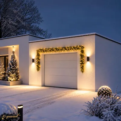 XXL LED Tannengirlande Weihnachtsbeleuchtung 270cm mit 35 LED außen
