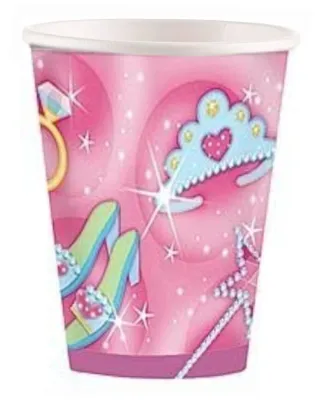 Produktbild von Amscan Pappbecher - Prinzessin (8er Pack, 266ml) Becher Kindergeburtstag Princess