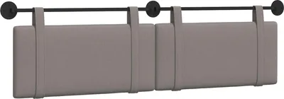 Image de vidaXL Tête de lit suspendue en tissu taupe