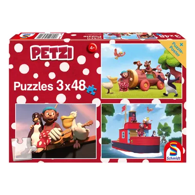 Produktbild von Schmidt Spiele GmbH KIPU 3x48T Petzi Auf ins Abenteuer 0 0 STK