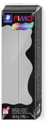 Produktbild von STAEDTLER FIMO professional 8041 ofenhärtende Modelliermasse Einzelprodukt, 454g, delfingrau