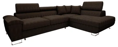 Produktbild von MIRJAN24 Ecksofa Cotere Cord, L-Form Eckcouch mit Schlaffunktion und Bettkasten (Farbe: Poso 06, Seite: Rechts)