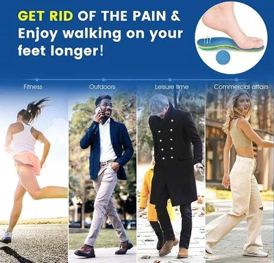 Produktbild von Fussschmerz inlegsohlen - Fußleiden - flache Füße - hoher Bogen - Überpronation - Metatarsalgie - Heelweh - unisex