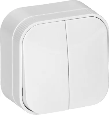 Obrázok produktu pre Spínač ToDo Svetelný spínač dvojitý povrchový IP20 ORNO WHITE