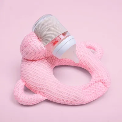 Produktbild von Stillkissen mit Flaschenhalter Ergonomische Freihandhilfe ideales Geschenk zur Babyparty, zum Geburtstag oder zu Weihnachten Rosa