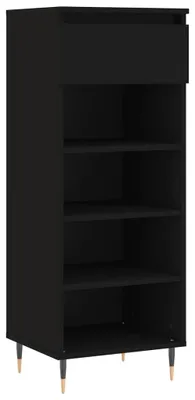 Obrázok produktu pre vidaXL Skriňa na topánky čierna 40x36x105 cm Materiál drevo