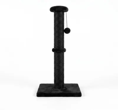 Image de IvoQ Arbre à chat pour chats - 90 cm - Noir - Arbre à chat robuste avec balle de jeu et sisal - 90x40x40 cm, Image générée par une IA