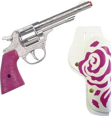 Immagine prodotto di Pistola Gonher 180/2F Cowgirl Western - Gun Rosse | Silver Pink