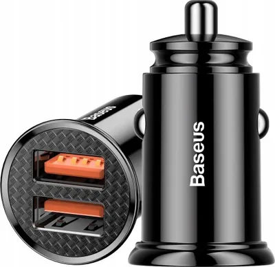 Image de Baseus Circular BS-C16Q1 CCALL-YD01 Chargeur de voiture 30W avec deux prises USB Quick Charge 3.0
