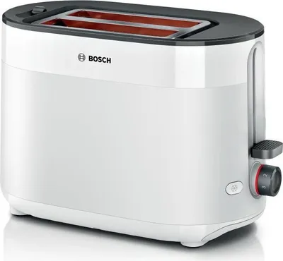Image de Grille-pain BOSCH TAT2M121 MyMoment, 2 Tranches, Centrage Automatique, Décongélation et Réchauffage, Blanc