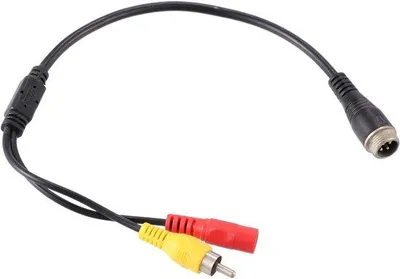Image de Adaptateur universel pour caméra de voiture, 36 cm, M12 4 broches vers RCA AV et connecteur bus CC