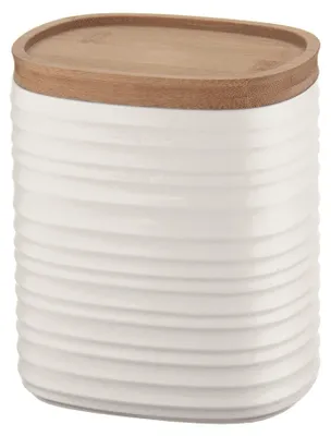 Vorratsdose mit Bambusdeckel, 1000 ml, 12,3 x 9,4 x 15 cm